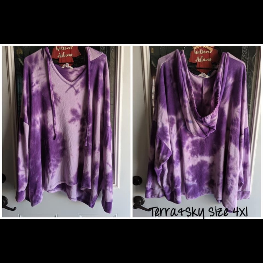 Terra sky tye dye 4x lightweight hoodie